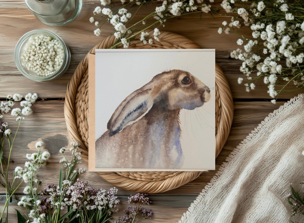 Hare Greeting card