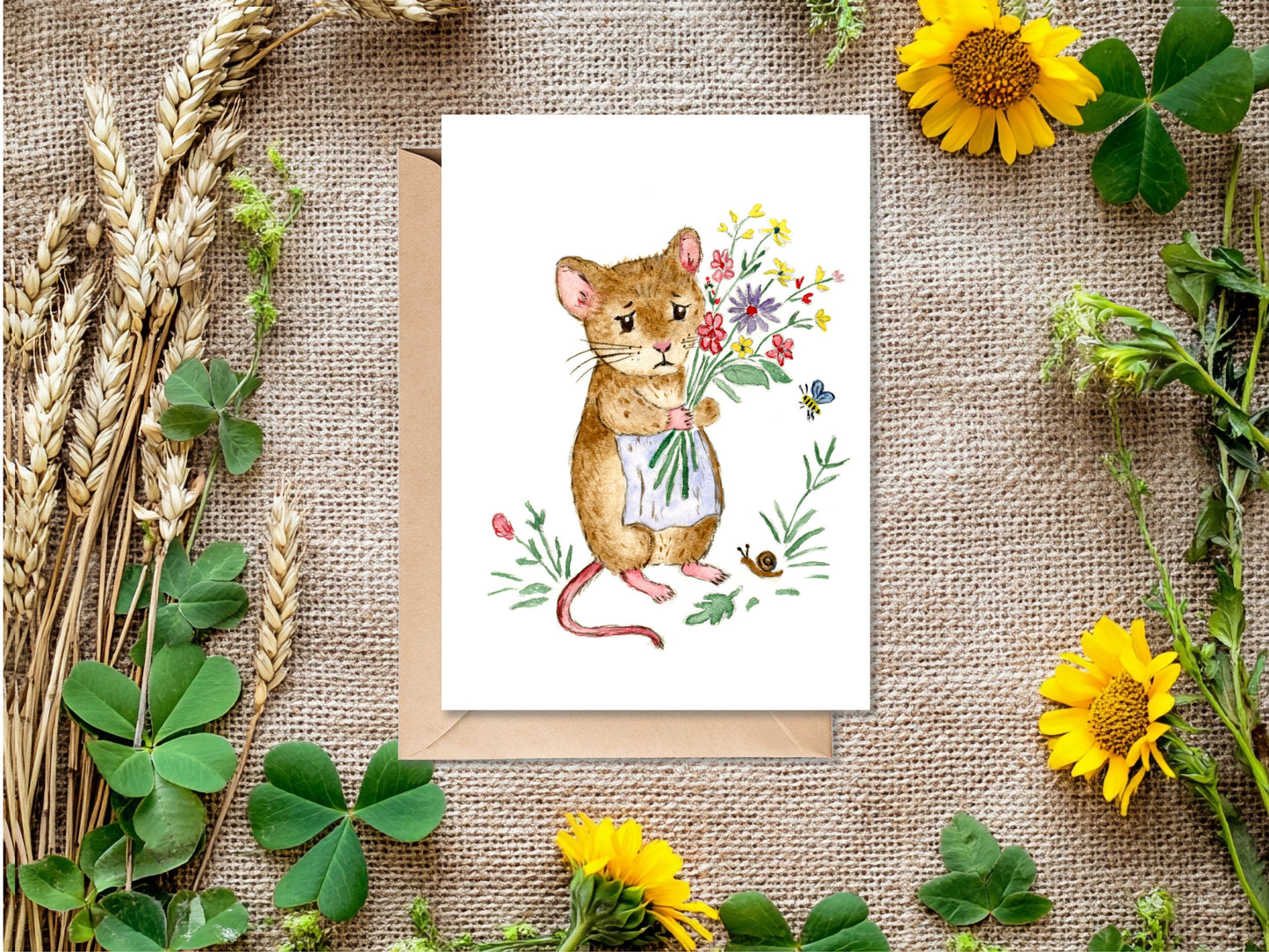 Apologetic mouse Greeting card