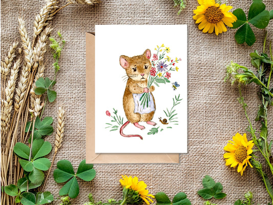 Apologetic mouse Greeting card