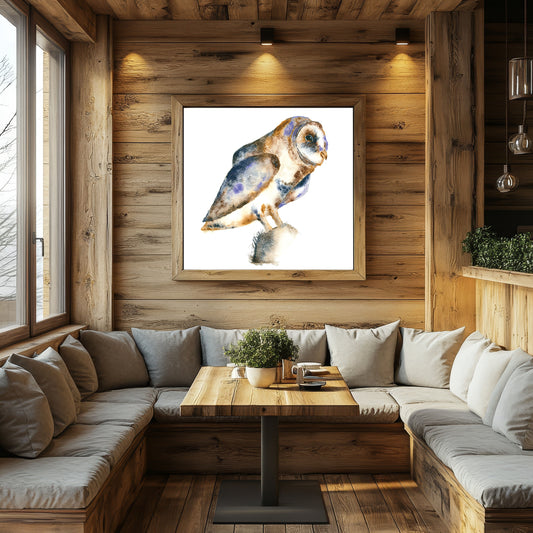 Original Hand Painted Owl watercolour painting
