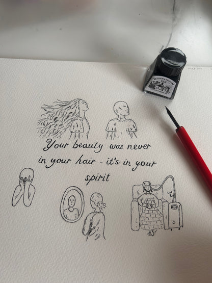 Portfolio Illustration - chemotherapy hair loss