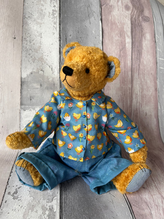 Dillon - Handmade Gold Mohair Artist Bear 30cm