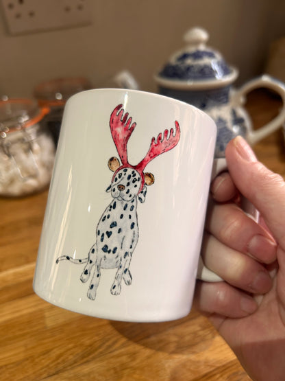 Christmas Watercolour Ceramic Mug - 10oz