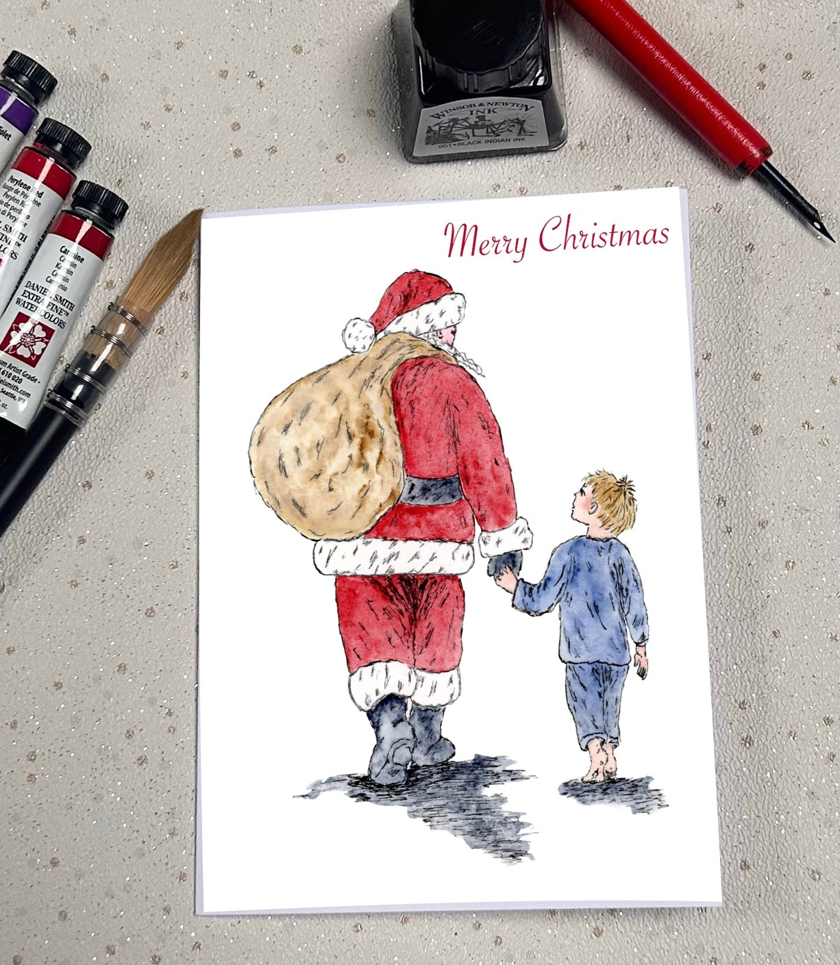 Christmas Greeting Card Santa