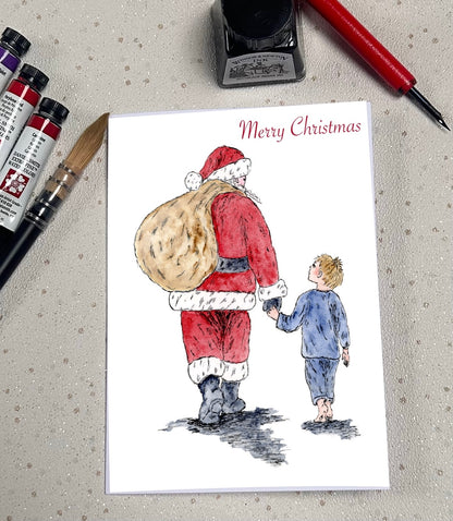 Christmas Greeting Card Santa