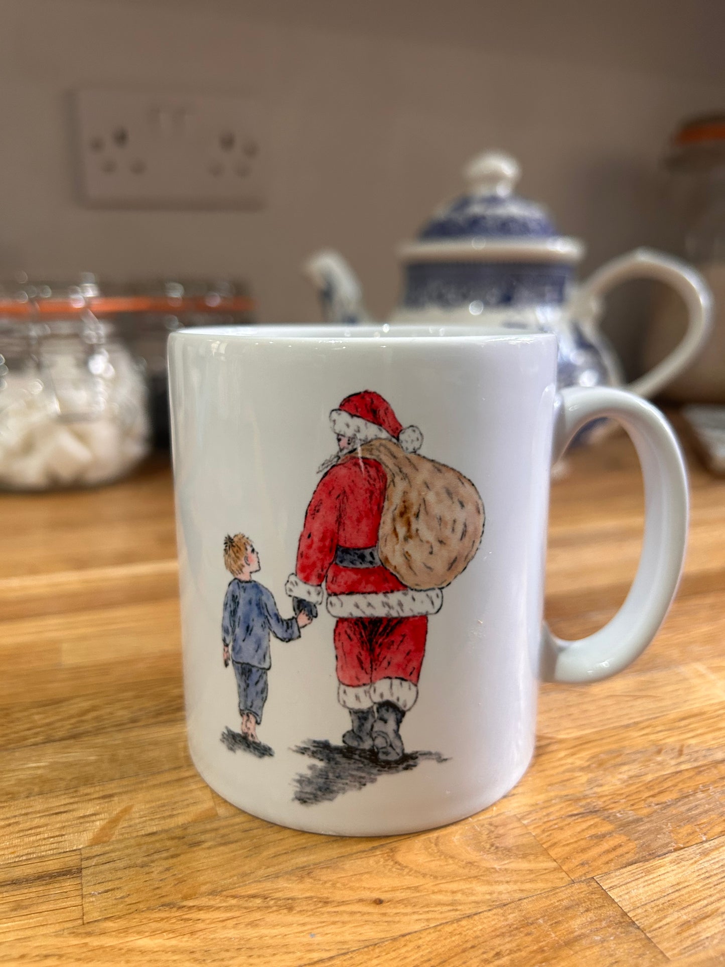 Christmas Watercolour Ceramic Mug - 10oz
