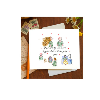 Cute Greeting Card from my original artwork - a sentimental illustration for chemotherapy patients