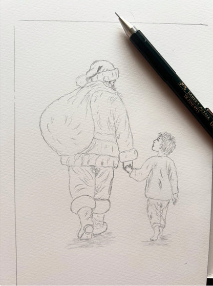 Christmas Greeting Card Santa