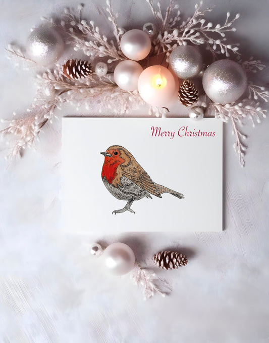 Christmas Watercolour Greeting Card - Robin - Original Art