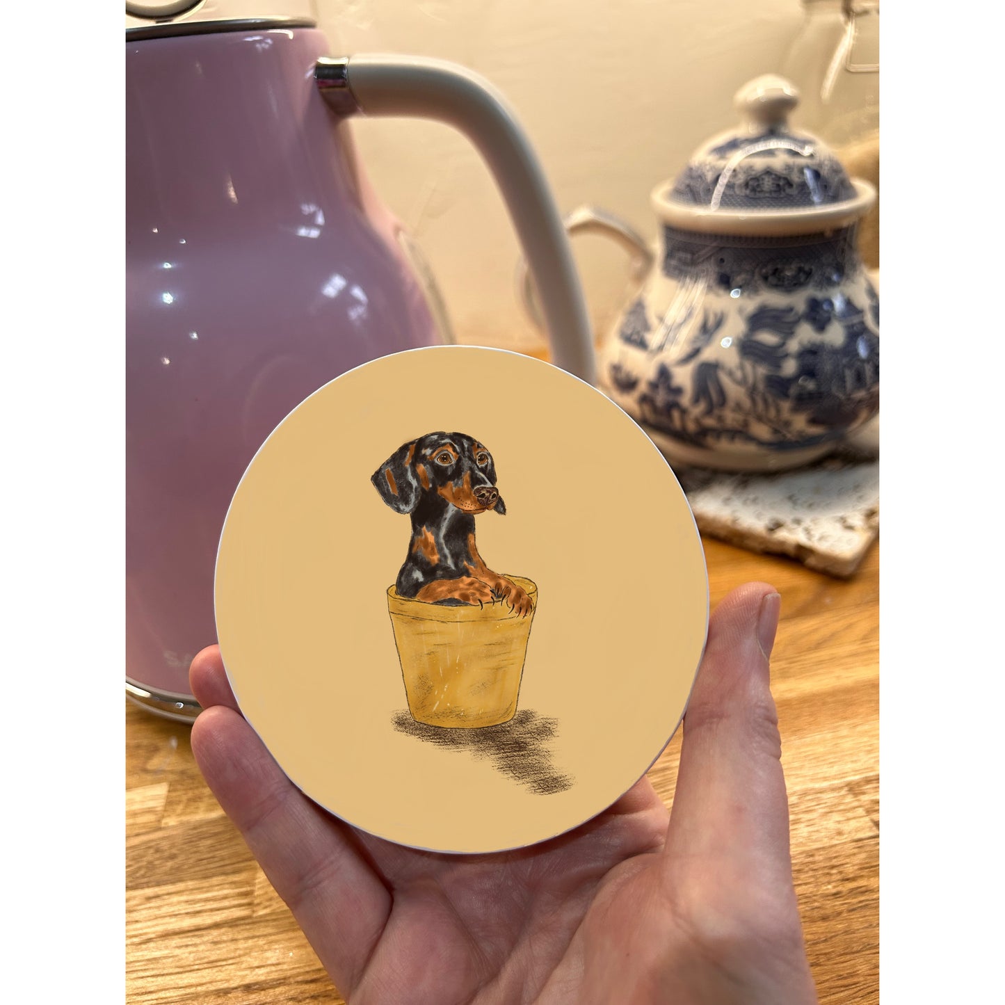 Dachshund hand drawn Ceramic Mug 10oz - UK Artist / Dog Lover Gift