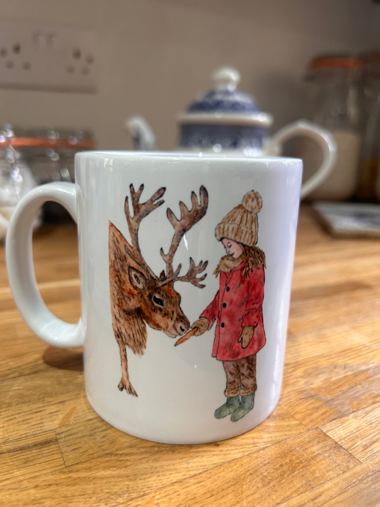 Christmas Watercolour Ceramic Mug - 10oz