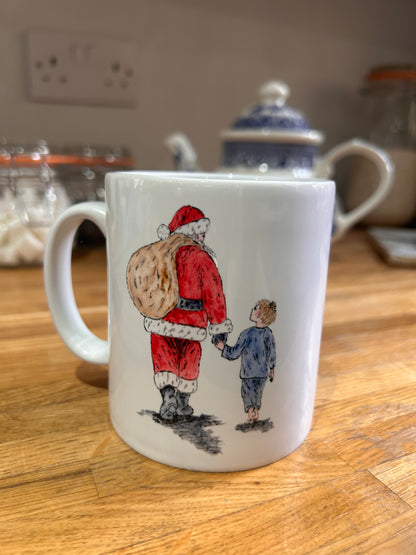 Christmas Watercolour Ceramic Mug - 10oz
