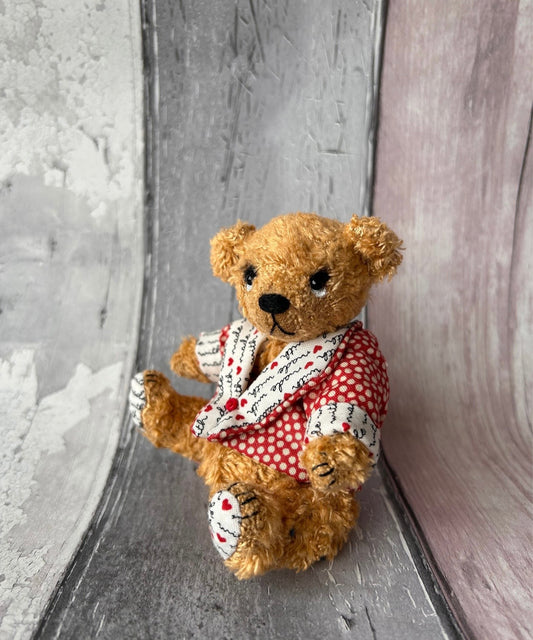 Stanley - Handmade Gold Mohair Artist Bear 13cm