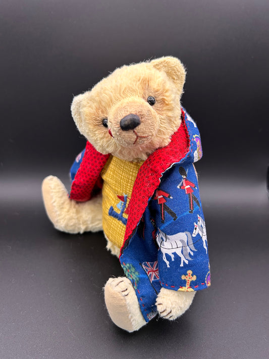 Handmade lemon Mohair Artist Bear 21cm one of a kind OOAK