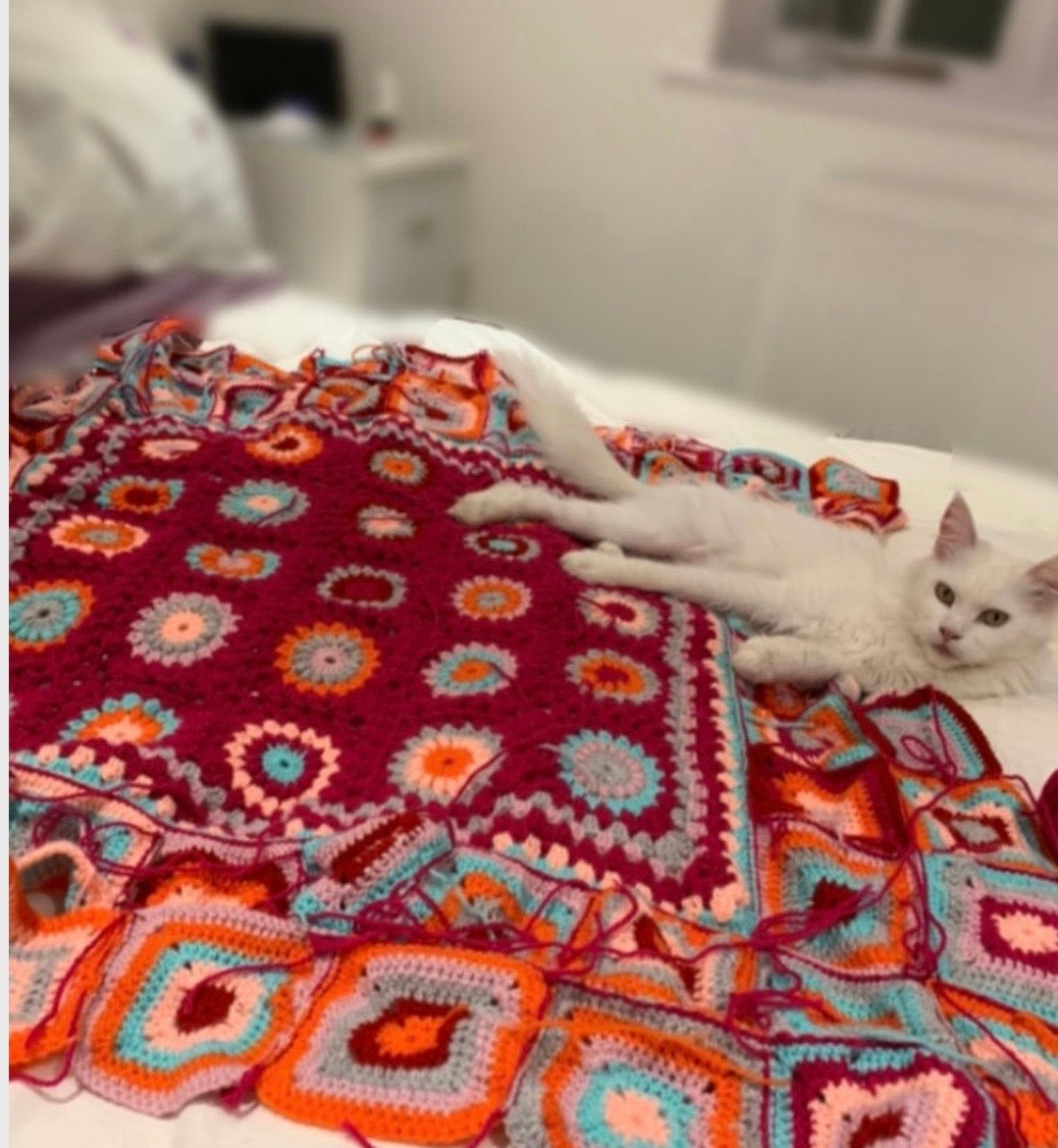 Granny Square Blanket Crochet Pattern - PDF Digital Download