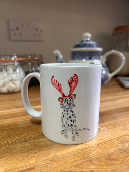Christmas Watercolour Ceramic Mug - 10oz