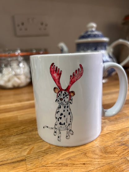 Christmas Watercolour Ceramic Mug - 10oz