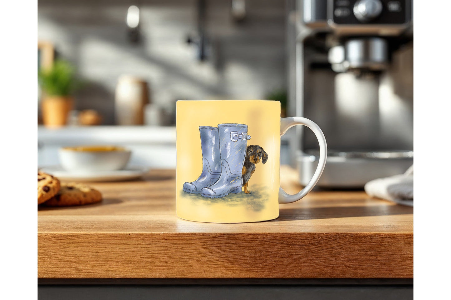 Dachshund hand drawn Ceramic Mug 10oz - UK Artist / Dog Lover Gift