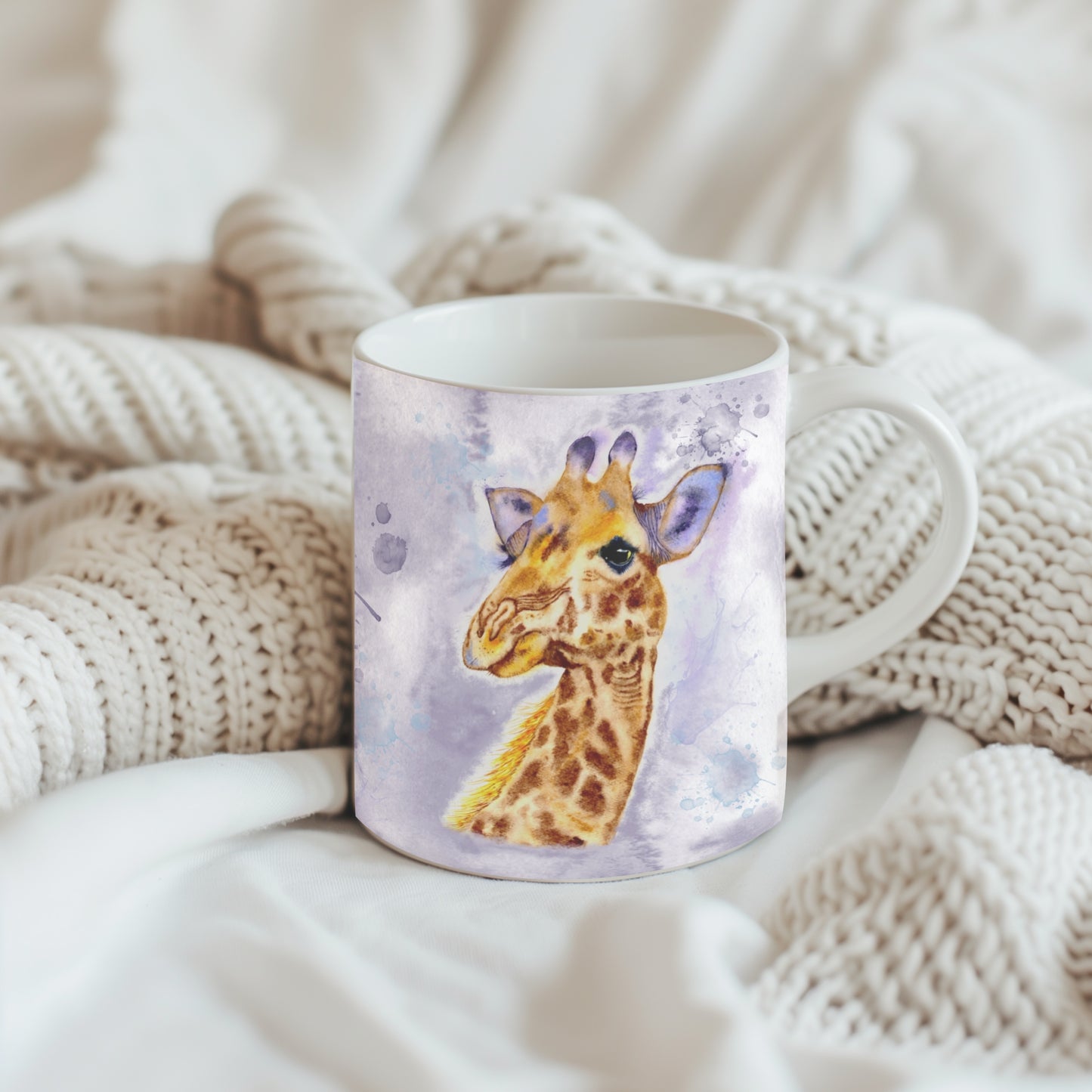 Giraffe Watercolour Mug 10oz